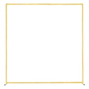 6.6x6.6ft Gold Metal Square Arch Backdrop Stand for Wedding Birthday Graduation Party Decoration Easy Assembly Stable Structure