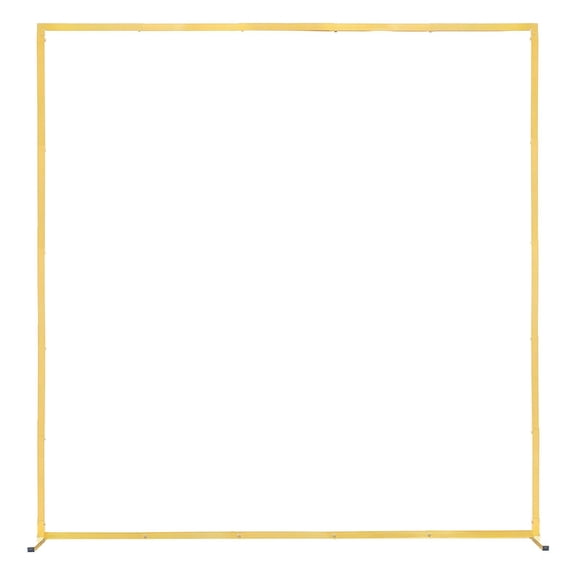 6.6x6.6ft Square Gold Metal Arch Backdrop Stand for Wedding Birthday Party Graduation Holiday Ceremony Decoration Easy Assembly Stable Structure