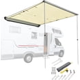thumbnail image 1 of 6.6x8.2' Car Side Awning SUV Truck Vehicle Awning Rooftop Pull Out Tent Shelter PU2000mm UV50+ Shade SUV Outdoor Camping Travel Beige, 1 of 9