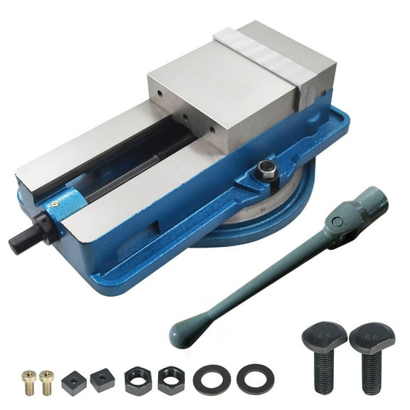 6" 7-1/2" Lockdown CNC Milling Machine Bench Vise With 360 Swiveling Base