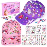 6 7 8 9 10 11 Year Old Girls Gifts, Arts and Crafts for Kids Age 4-12 Girl Stickers Baseball Caps Toys for 3 4 5 Year Old Birthday Presents for Kid Teenager Craft Kits Glitter Gem Sun Hat