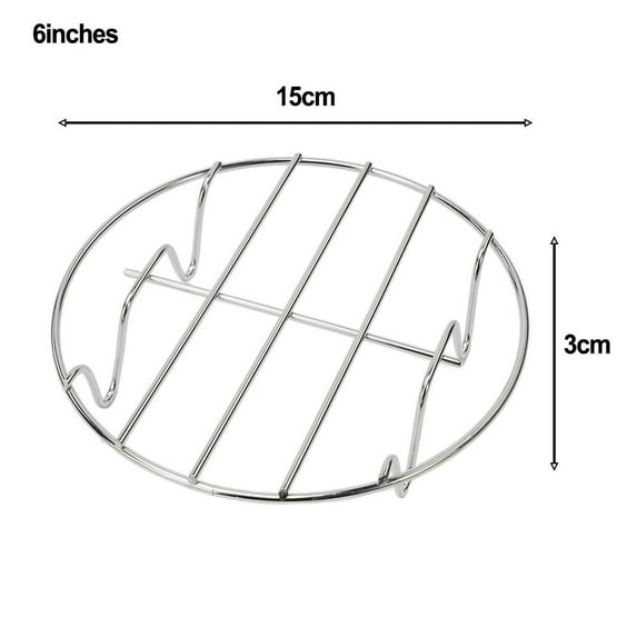 6/7/8/9/10 Inch Single-layer Grill Rack Grid Bakings Tray Racks Stainless Steel Air Fryer Steaming Rack Round Steamer Rack
