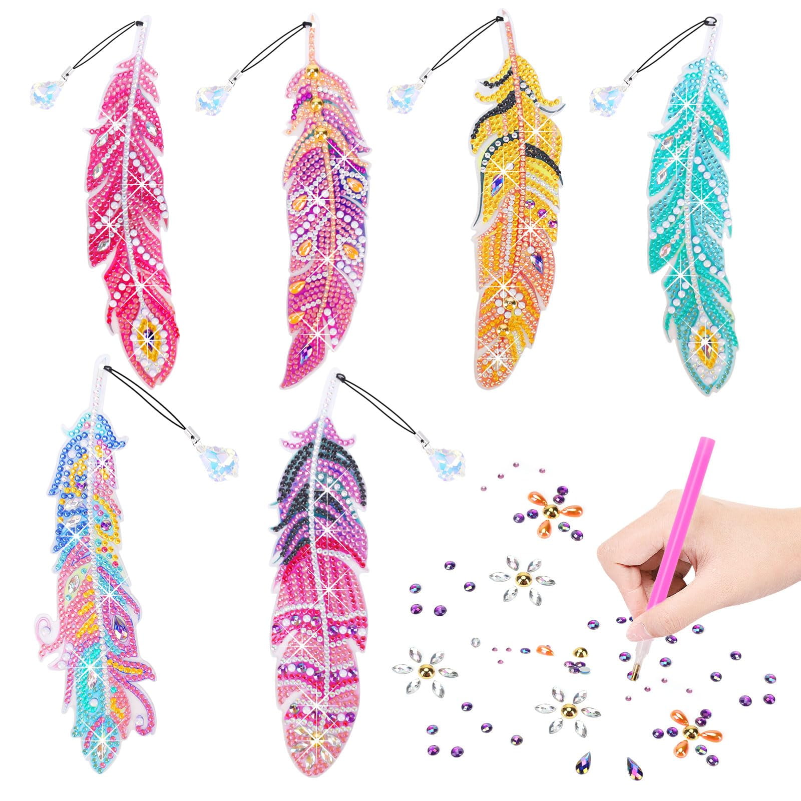 6 7 8 9 10 Year Old Girl Gifts, Arts and Crafts for Kids Age 8-12 Diamond Painting Kit for Girls Toys Age 8-9-10-11 Year Old Bookmarks for Children Adults Women Birthday Presents for 5-13 Years Girl