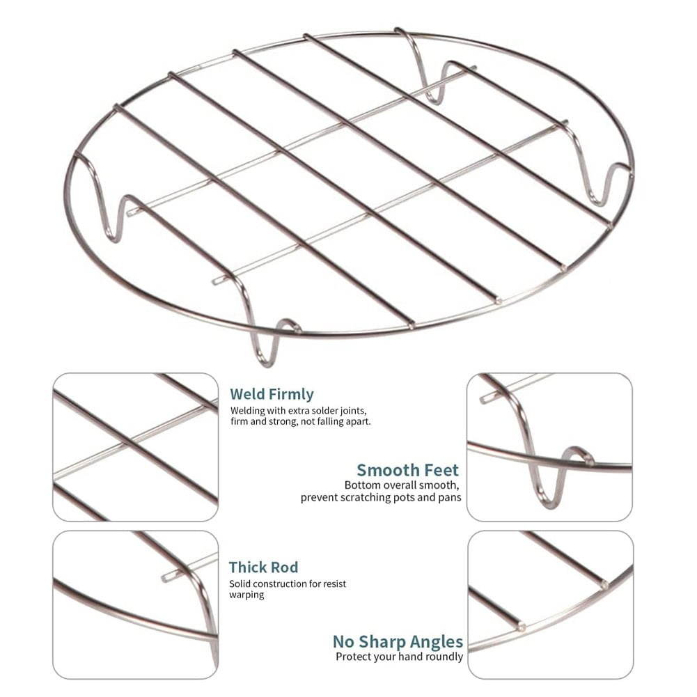 6/7/8/9 Inch Air Fryer Accessories Circular Wire Rack Cooling Rack
