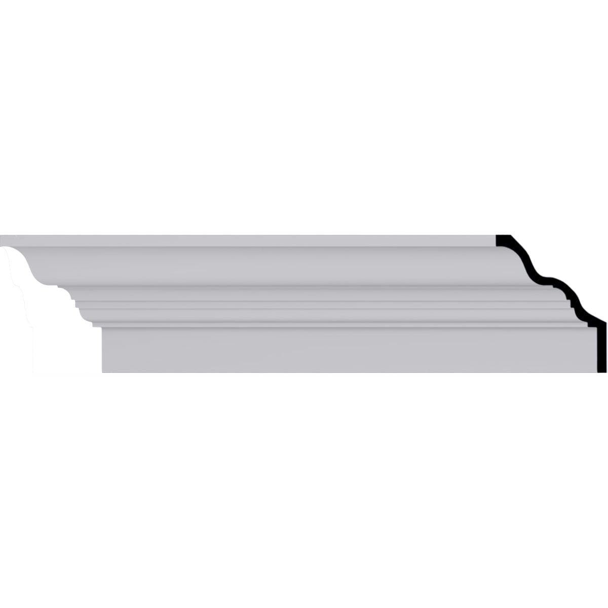 94.5" White Polyurethane Crown Fascia Moulding