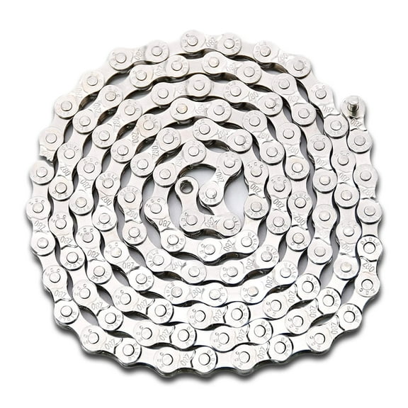 6/7/8 Speed Bike Chain, Bicycle Chain 1/2x3/32 Inch Steel Bike Chain MTB Chains Replacement for BMX Road Mountain Bike, 116 Links, Silver