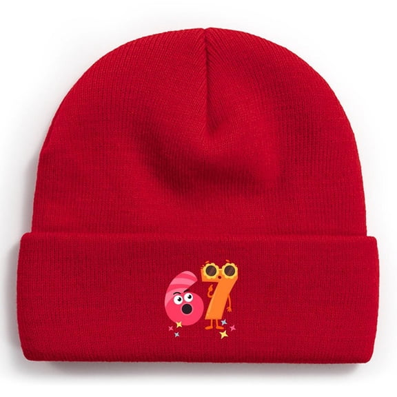 6 7 Beanie Hats for Women Men Novelty Knit Hats Unisex Warm Winter Hat Gray