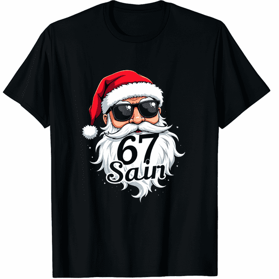 6 7 Christmas 67 Santa Six Seven Christmas T-Shirt (Men's, Women's)