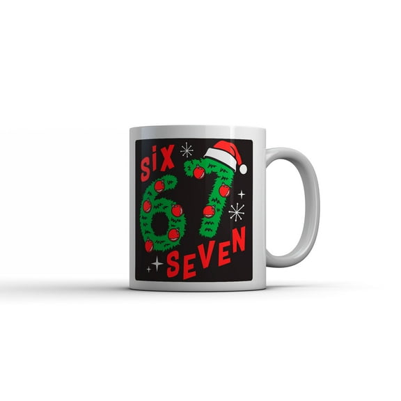 6 7 Christmas Mug Funny Sarcastic Viral Meme Joke Coffee Cup
