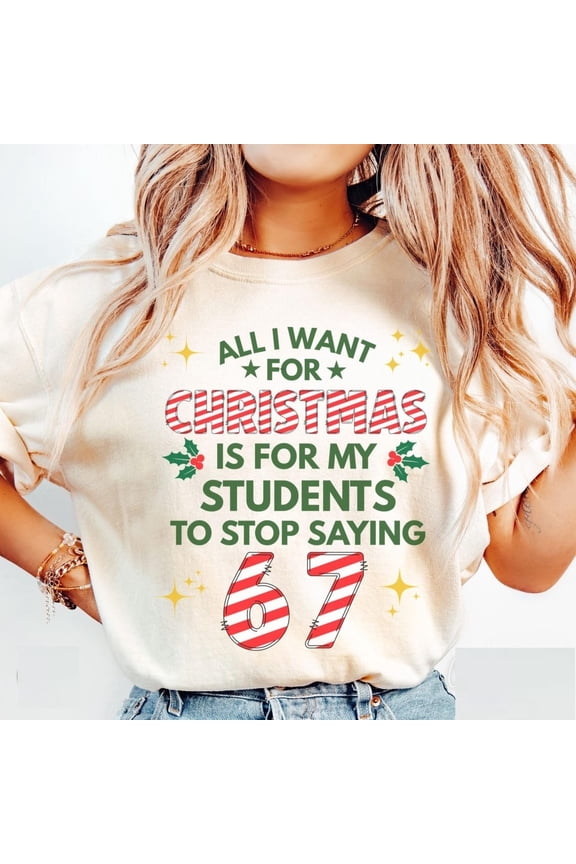 6 7 Christmas Teacher Shirt, Cute Holiday Teacher Tee, Winter Break Gift