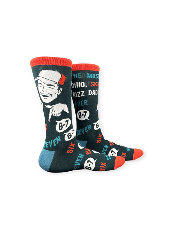 6 7 Dad Socks Funny Sarcastic Meme Fathers Day Footwear For Men