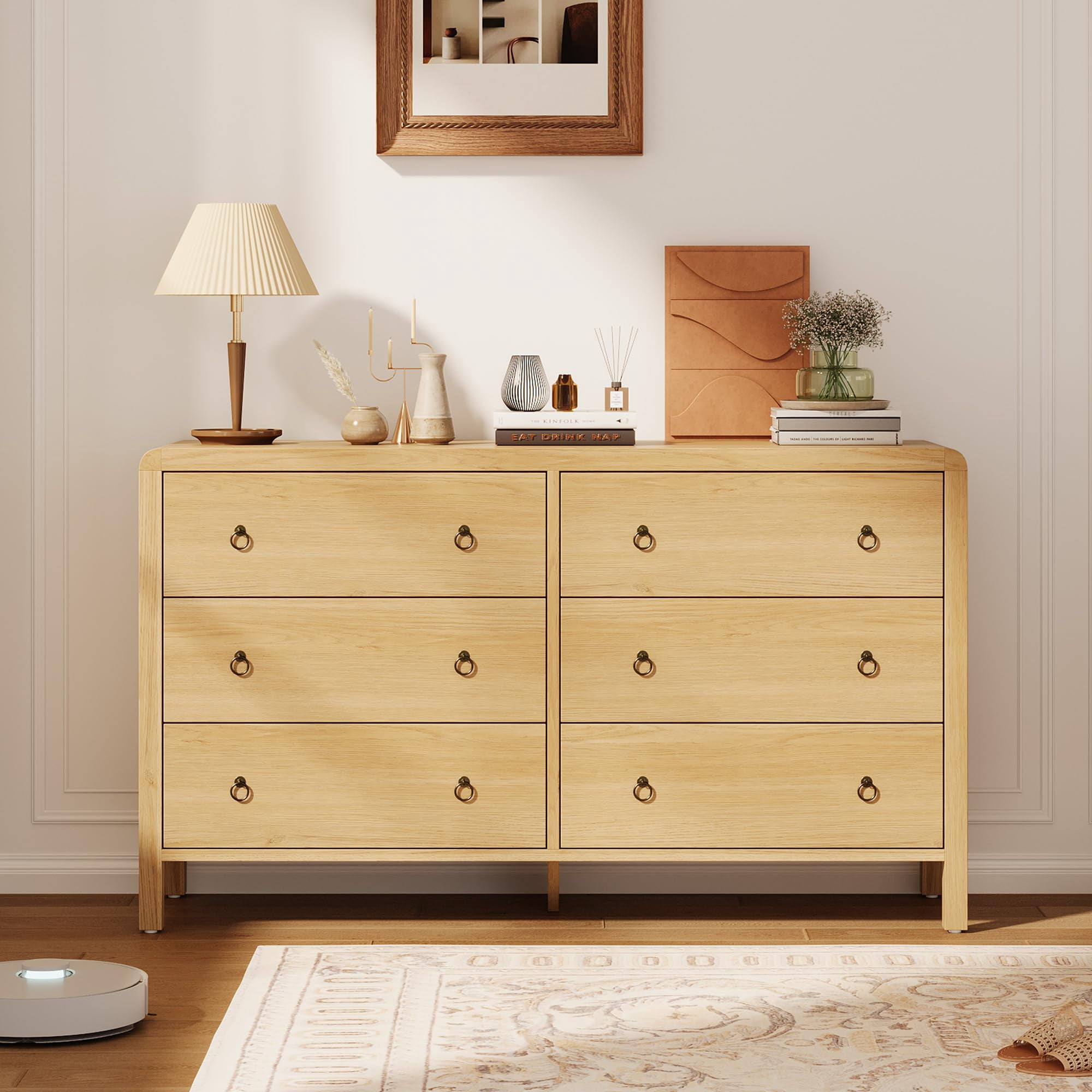 6/7 Drawer Dresser for Bedroom, Chest of Drawers with Pull Ring, Modern ...