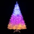 thumbnail image 1 of 6/7 Feet Artificial Christmas Tree Hinged Pre-Lit Xmas Tree with 11 Lighting Modes, 7.5 ft, Artificial Christmas Tree for homes, porches, parties, holiday displays, offices, patios, 1 of 7