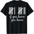 thumbnail image 1 of 6 7 Funny If You Know You Know Tally Marks Six Seven Meme T-Shirt, 1 of 6