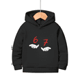 thumbnail image 1 of 6 7 Funny Iron-on Graphic Print Pullover Hoodie,50% Cotton & 50% Polyester Blend 260 gsm, Machine Washable for Casual Attire, Fall/Winter, Ideal Gif, 1 of 5