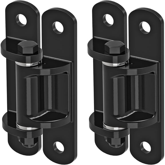 6.7'' Heavy Duty Gate Hinges 1100LB Capacity, 6mm Steel Hinges with Bearings & Rust-Proof E-Coating, Bolt On Low-Profile Hinges for Fences, Driveway Gates, Locking Screws Anti-Sag Design (2Pcs)
