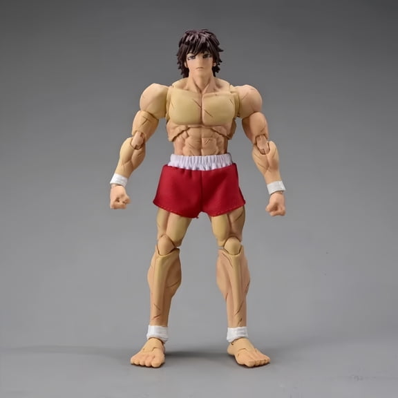 6.7-Inch Baki Hanma Action Figure 1/12 Scale - Hyper-Poseable Martial Arts Model with Accessories, Durable PVC Build, Anime Detailing for Collectors, Cosplay & Home Decor