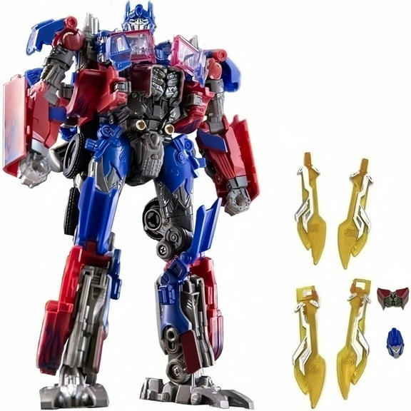 6.7-Inch Car Deformation Robot Toys-Optimus Prime OP Flying Wing Column Action Figure (TW-1022,Red+Accessory Kit)