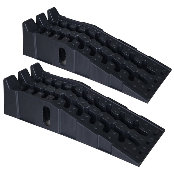 6.7-Inch Car Ramps for Oil Changes, Anti-Slip Vehicle Maintenance Ramps, Portable Tire Change Ramps for Truck, SUV, RV, and Trailer