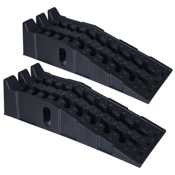 6.7-Inch Car Ramps for Oil Changes, Anti-Slip Vehicle Maintenance Ramps, Portable Tire Change Ramps for Truck, SUV, RV, and Trailer
