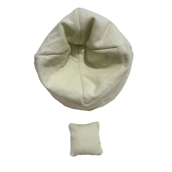 6.7 Inch Mini Lazy Bean Bag Sofa with Pillow Soft Dollhouse Furniture Accessory Perfectly Fits 17cm Dolls for Display & DIY Scene Decoration Green2