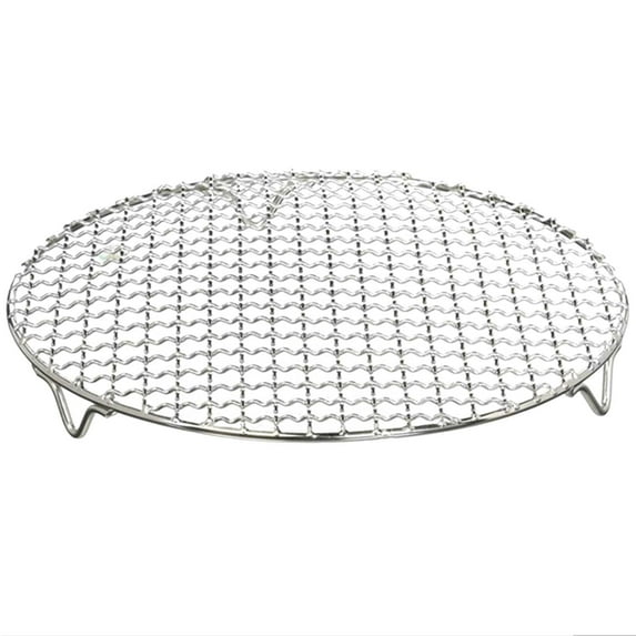 6.7-Inch Round Stainless Steel Cooking Rack - Oven Safe Baking & Cooling Grid with Legs - Multi-Purpose Rack for Air Fryer, Pressure Cooker, Steaming, BBQ (Dishwasher Safe)