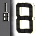 thumbnail image 1 of 6.7 Inch Solar Lighted House Numbers for Outside, Light Up Waterproof LED Address Numbers Signs for Houses, Large Personalized Illuminated Exterior Modern House Numbers Light (8-Black, 6.7 IN), 1 of 6