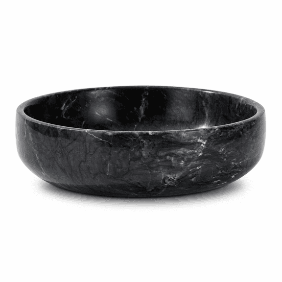 6.7" Large Decorative Bowl Marble For Home Decor Key Candy Smudge Coffee Tables Centerpiece (black)