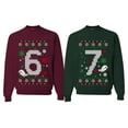 thumbnail image 1 of 6 7 Meme Funny Matching His and Hers Couples Sweatshirt Christmas Matching Couple Crewneck Sweater, 1 of 4