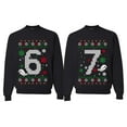 thumbnail image 1 of 6 7 Meme Funny Matching His and Hers Couples Sweatshirt Christmas Matching Couple Crewneck Sweater, 1 of 4