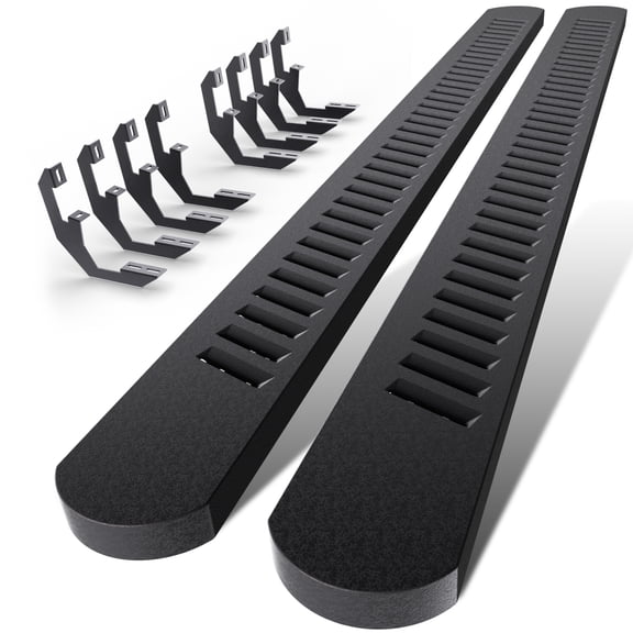 6.7" Running Boards Compatible with 2019-2026 Chevy Silverado 1500/2500HD /3500HD Extended Cab, Textured Steel Nerf Bars Step Rails