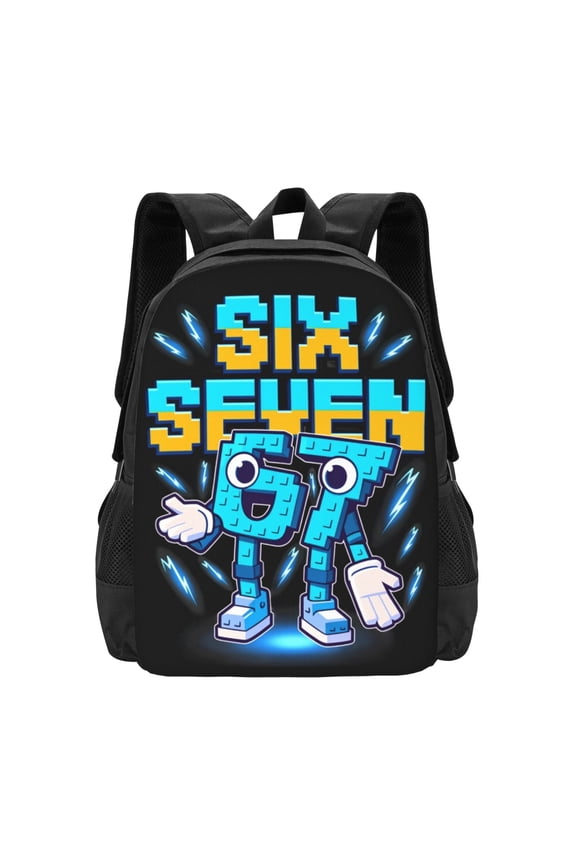 6 7 Six Seven Backpack Fashion Travel Backpack Laptop Backpack Simple And Large Capacity Backpack 16.5 Inch