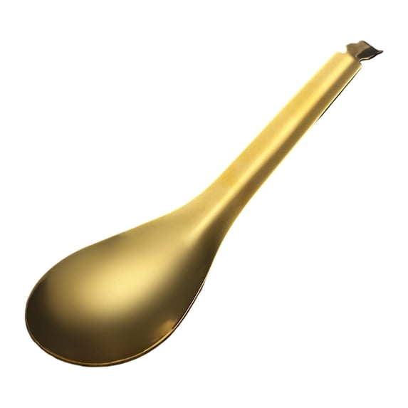 1Pack Small Slotted Spoons,Spherification Spoon,Stainless Steel Slotted Spoons Strainers, Caviar Colander Spherification Molecular Slotted Bar Spoon for Kitchen,6.7''x1.65''(Gold)
