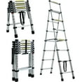thumbnail image 1 of 6+7 Step Ladder Telescoping Ladder 6.5FT Portable Multi-Purpose Folding Ladder Aluminum Heavy Duty Extension Telescopic Ladder Convenient Handgrip Widened Pedal Safety Lock 330lb Max Load Easy to Use, 1 of 18