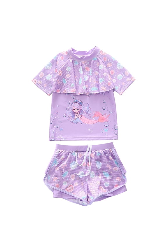 6-7 T Bathing Suits For Teens Stylish Girls Two Piece Swimsuit Sporty Youth Swimwear Outfit Comfortable Fit