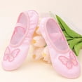 thumbnail image 1 of 6-7 Years Ballet Shoes for Girls Toddler Ballet Slippers Soft Canvas Boys Dance Shoes for Toddler/Little Kid/Big Kid Pink, 1 of 6