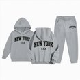 thumbnail image 1 of 6-7 Years Boy's 2 Piece Outfit Hoodie Pullover and Sweatpants Casual Pants Sweatsuits Dailywear Set 12-24 Months 2T 3T 4T 5T,Grey, 1 of 7