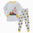 thumbnail image 1 of 6-7 Years Child Boys Girls Long Sleeve 2pc Tee/Pants Pjs Set Sleepwear Outfits Home Pajama Set, 1 of 8