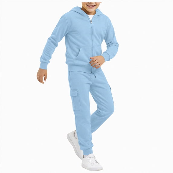 6-7 Years Child Boys Girls Pajamas, 2-Piece Long Sleeve Tee and Pants PJ Set Tracksuit
