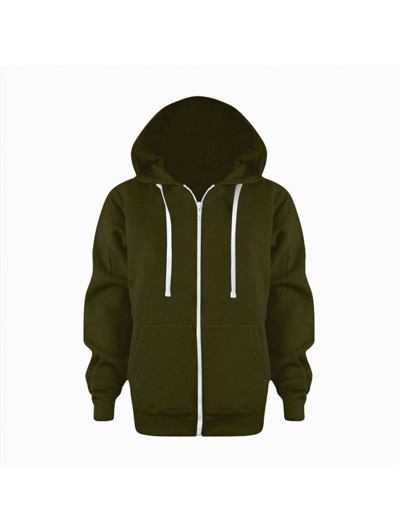 6-7 Years Child Sweatshirt Solid Zip Jackets Long Hoodie Top Boys Sleeve Up Girls Kids Boys Coat Jacket Running Hoodie AG Sports Hoodie