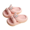 thumbnail image 1 of 6-7 Years Girls Summer Bath Shower Beach Sliders Pool Water Shoes Toddler Slippers Baby Girls Cute Cartoon Rabbit EVA Soft Non-slip Thick Bottom Outdoor Slippers Pink, 1 of 7