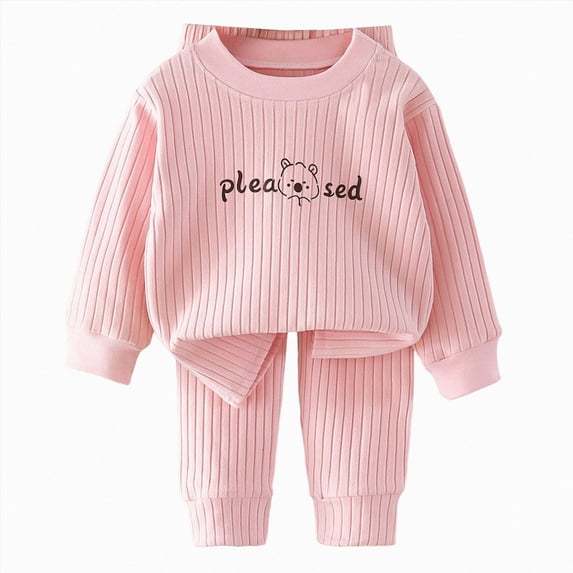 6-7 Years Toddler Boy Girl Clothes Infant Long Sleeve Tops + Pants Sweatsuit 2Pcs Winter Outfits 6-12 Months 12-24 Months 2T 3T 4T 5T 6T 7T Boy,Pink