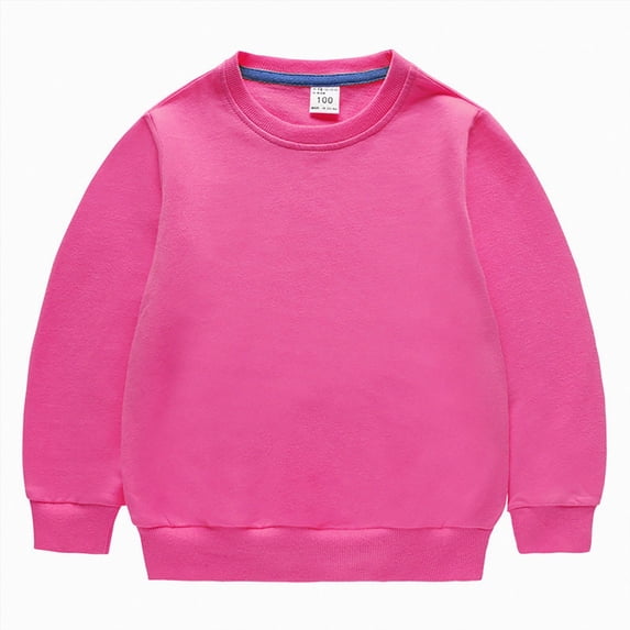 6-7 Years Toddler Girls Crewneck Sweatshirt Basic Pullover