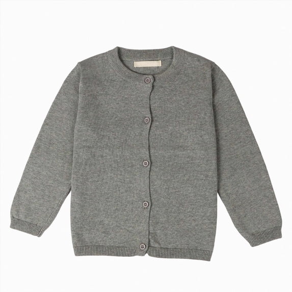 6-7 Years Unisex Toddlers and Babies' Cable Knit Fisherman Cardigan Sweater Fall Winter Cardigan Sweater Grey Sweater Coat