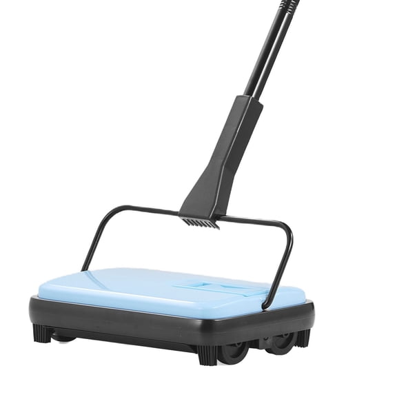 6.7 inch, Manual Carpet Sweeper - 300ml Easy Empty Dust Box, Floor Sweeper for home office carpets, pet hair (blue)