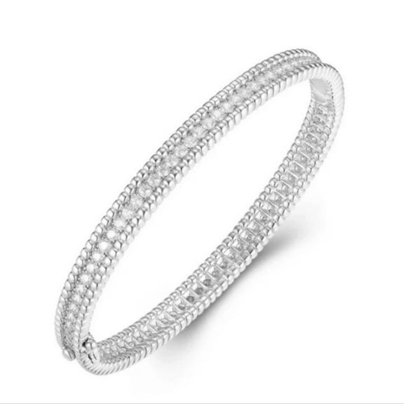 6-7 inches Moissanite Bracelets D Color VVS1 Diamond Bracelets for Women Gift S925 Sterling Silver Bracelets Women's Bangle Bracelets