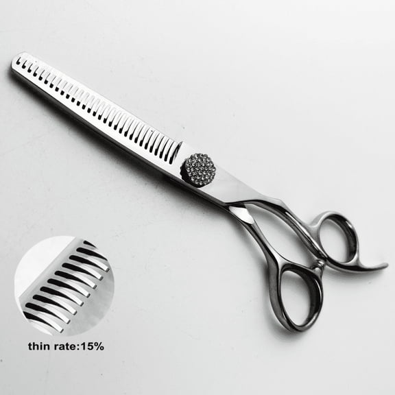 6.7 inches wingsbro Silver Hair Thinning Scissors, Professional Barber Scissors for Men and Women