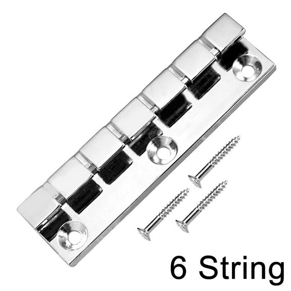 6, 7 or 12 String Stopbar Tailpiece Guitar in chrome Bridge Fits flat top Guitar