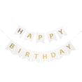 thumbnail image 1 of 6.7 x 4.7Inch Happy Birthday Banner for Party Decorations, White, 1 of 6