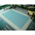 thumbnail image 1 of 6'7" x 9'7" Contemporary Geometric, Ocean Indoor & Outdoor Rug - 1113, 1 of 2